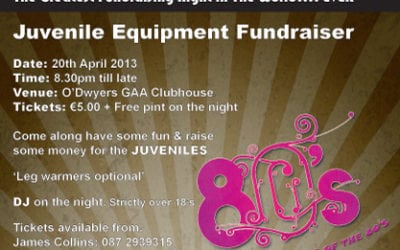 Rewind to the 80’s!!! Juvenile Equipment Fundraiser